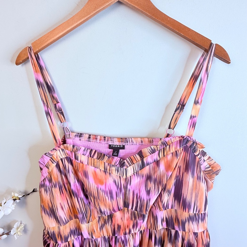 Torrid Midi Chiffon Sleeveless Tiered Dress Size 2X - Picture 5 of 6
